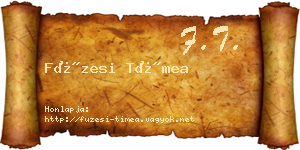 Füzesi Tímea névjegykártya