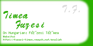 timea fuzesi business card